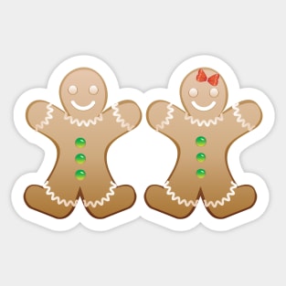 Smiling Gingerbread Cookies Sticker